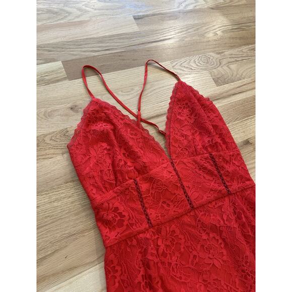 NWT Lovers &‎ Friends Lace Midi Dress Evening Bloom Size Large Mermaid Tango - Picture 4 of 13